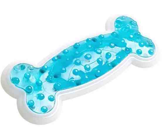 JUP99450BJuguete Hueso Semi Rígido Plano  CELESTE 